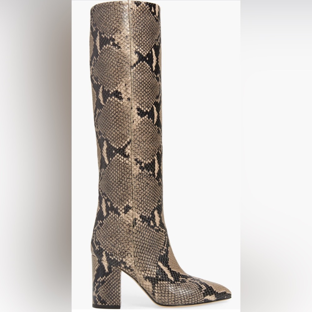 Paris Texas Knee-High Python Embossed Boots - image 3